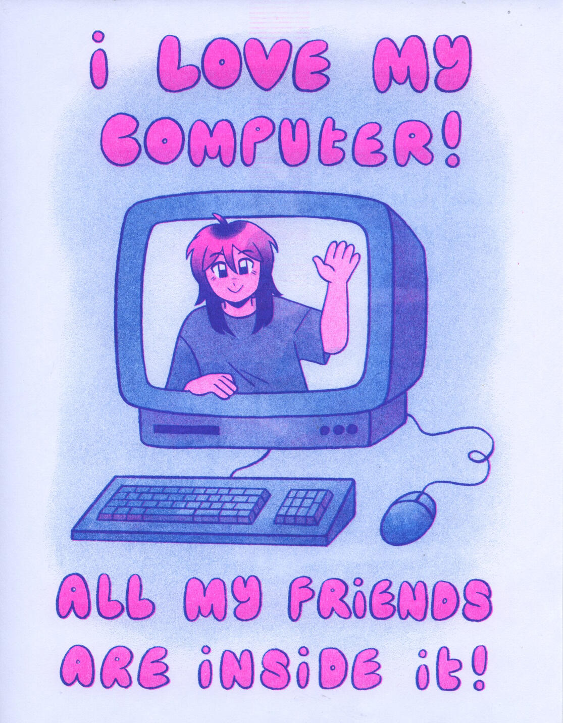"My Computer", Risograph print